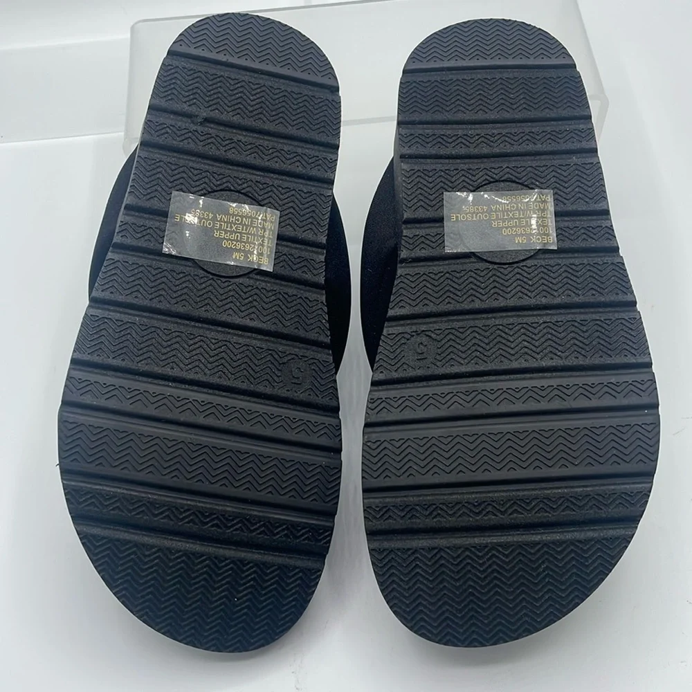 Wild Pair Beck Neon Black Women's slide Sandals NEW  SZ: 5